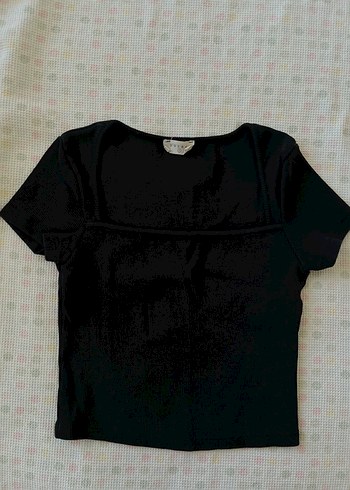 s Beden Bases Siyah Kadın Kısa Kollu Fitted Tişört