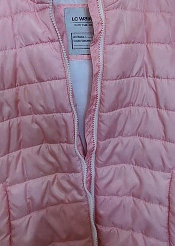 Kız Çocuk Kapüşonlu Pembe Şişme Yelek - Görsel 2