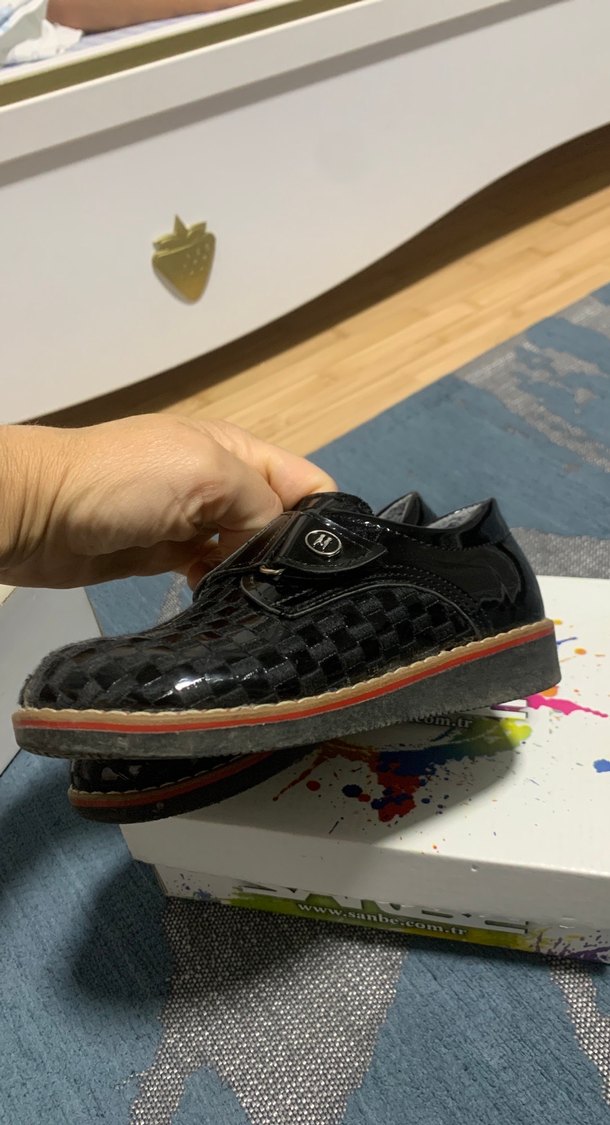 Erkek Çocuk Siyah Kareli Tokalı Ayakkabı - Görsel 2