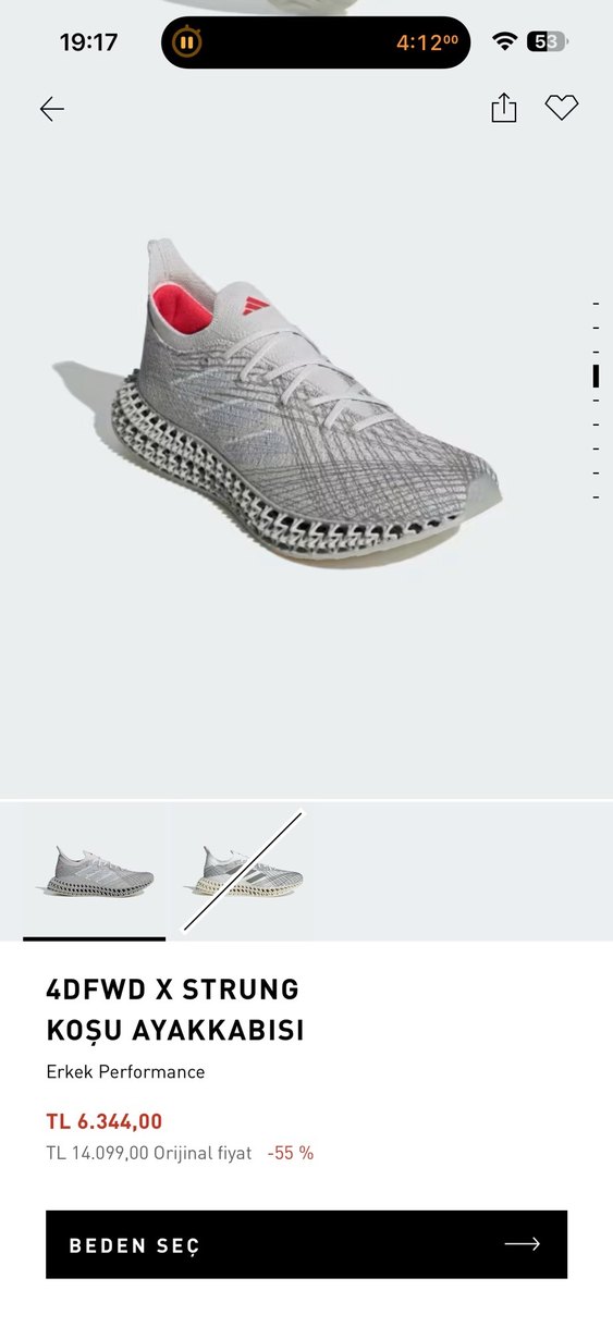 adidas strung koşu ayakkabısı - Görsel 4