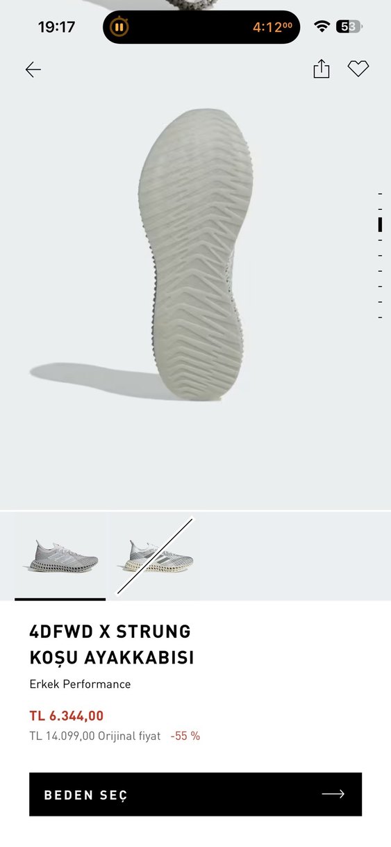 adidas strung koşu ayakkabısı - Görsel 3