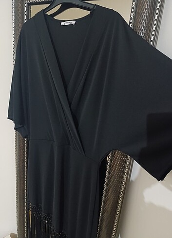 Siyah eteği püsküllü abiye  - Görsel 5