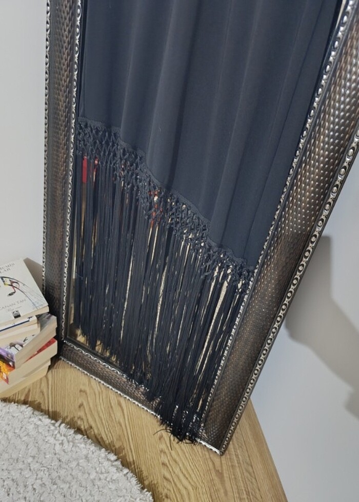 Siyah eteği püsküllü abiye  - Görsel 4