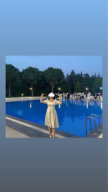 beyaz saten kumaş abiye / mezuniyet / gece elbisesi - Görsel 2