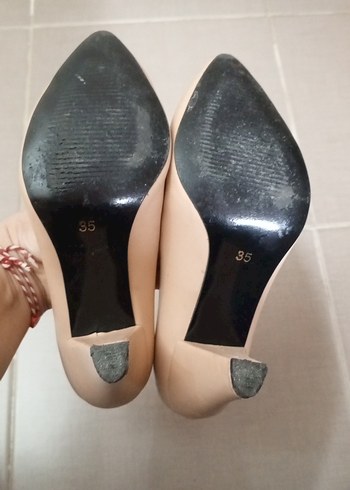 Bej Stiletto Topuklu Kadın Ayakkabı - Görsel 4