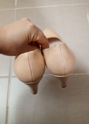 Bej Stiletto Topuklu Kadın Ayakkabı - Görsel 5