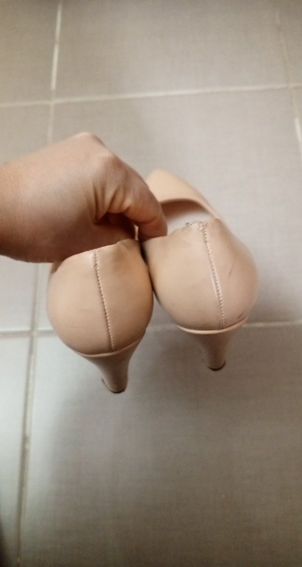 Bej Stiletto Topuklu Kadın Ayakkabı - Görsel 5