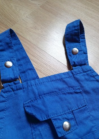 18-24 Ay Beden Erkek Çocuk Mavi Kot Askılı Tulum