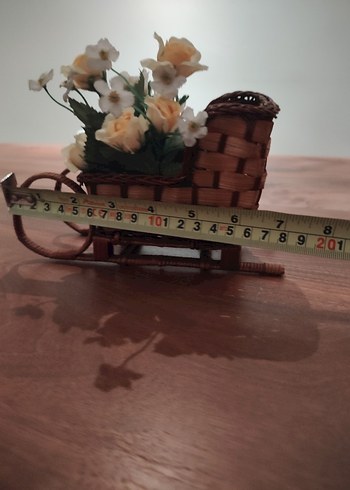 Sarı Sepetli Hasır Bebek Sepeti - Görsel 3