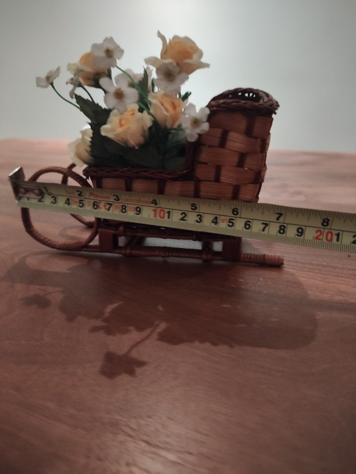 Sarı Sepetli Hasır Bebek Sepeti - Görsel 3