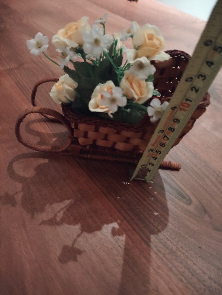 Sarı Sepetli Hasır Bebek Sepeti - Görsel 4