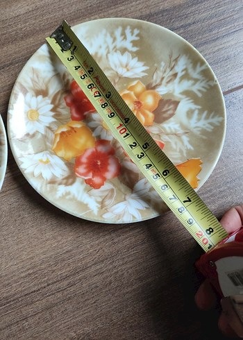 Nostaljik melamin Çiçek Desenli Tabak - Görsel 2