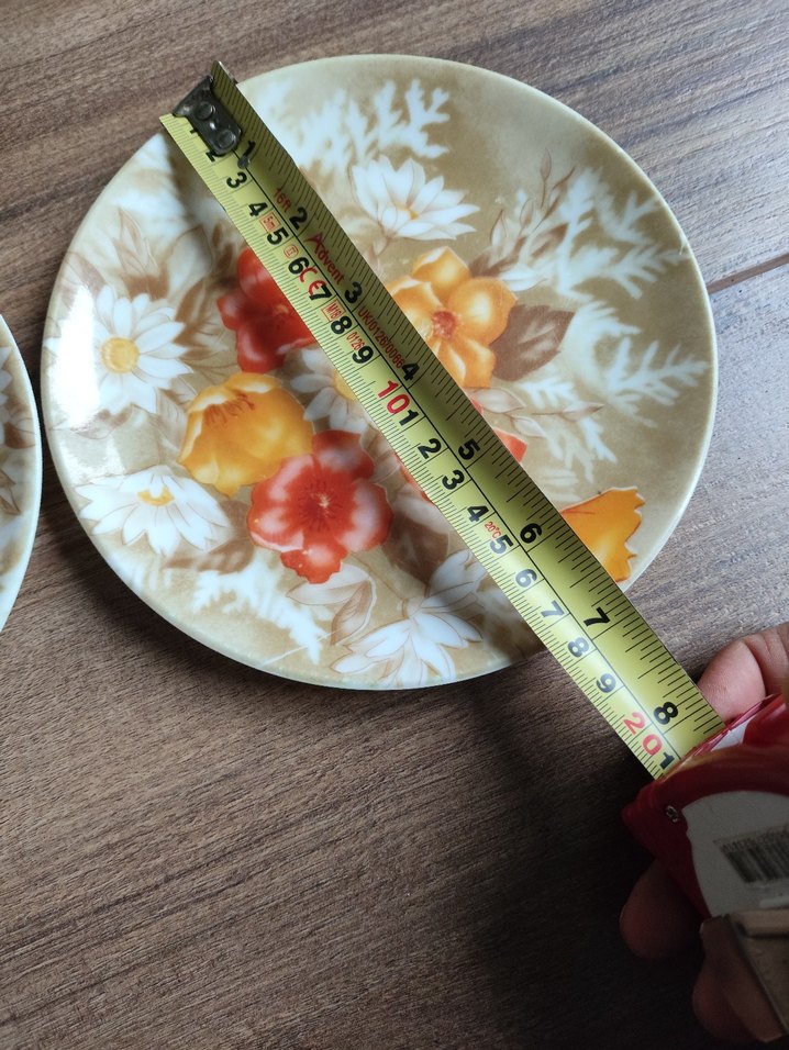 Nostaljik melamin Çiçek Desenli Tabak - Görsel 2