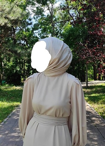 s Beden Birgül Bektaş Vizon Nora Elbise S/M beden 