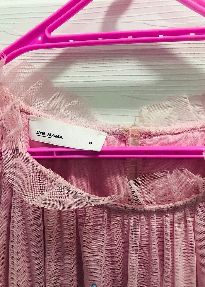 Hamile pembe sindrella elbise - Görsel 5