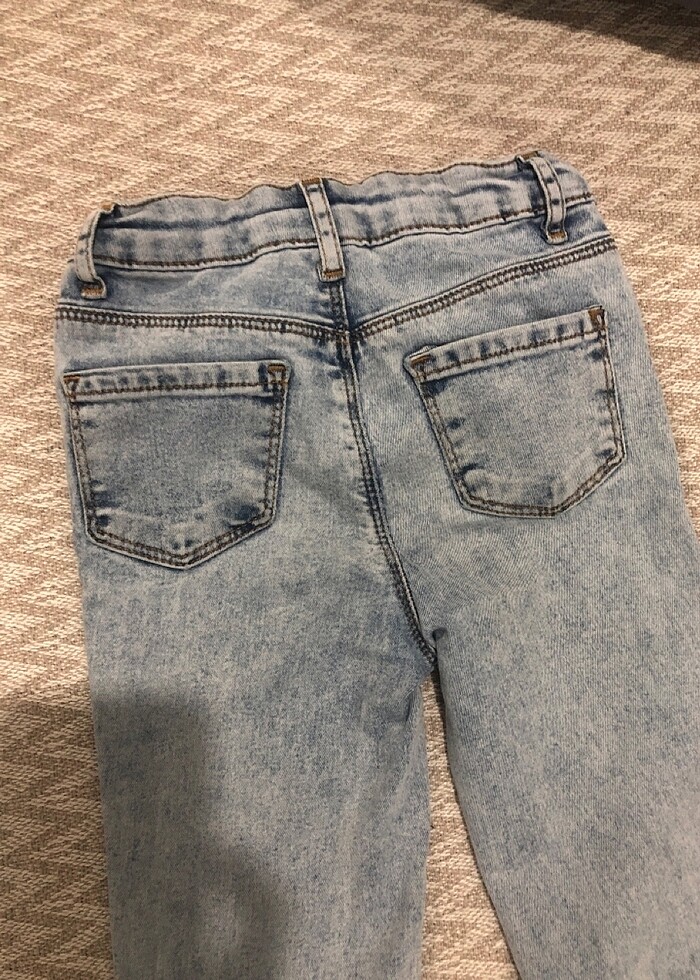 5-6 yaş İspanyol paça kot pantolon - Görsel 4