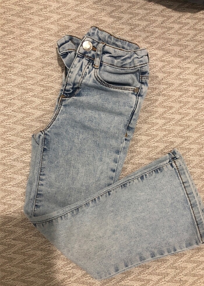 5-6 yaş İspanyol paça kot pantolon - Görsel 5