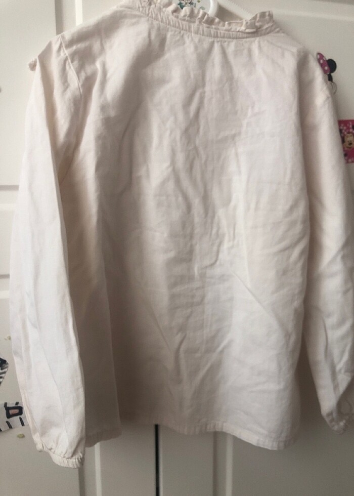 Krem rengi gömlek - Görsel 3