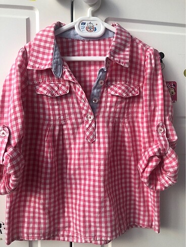 Kolları ayarlanabilir kareli gömlek - Görsel 4