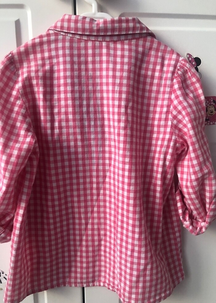 Kolları ayarlanabilir kareli gömlek - Görsel 5