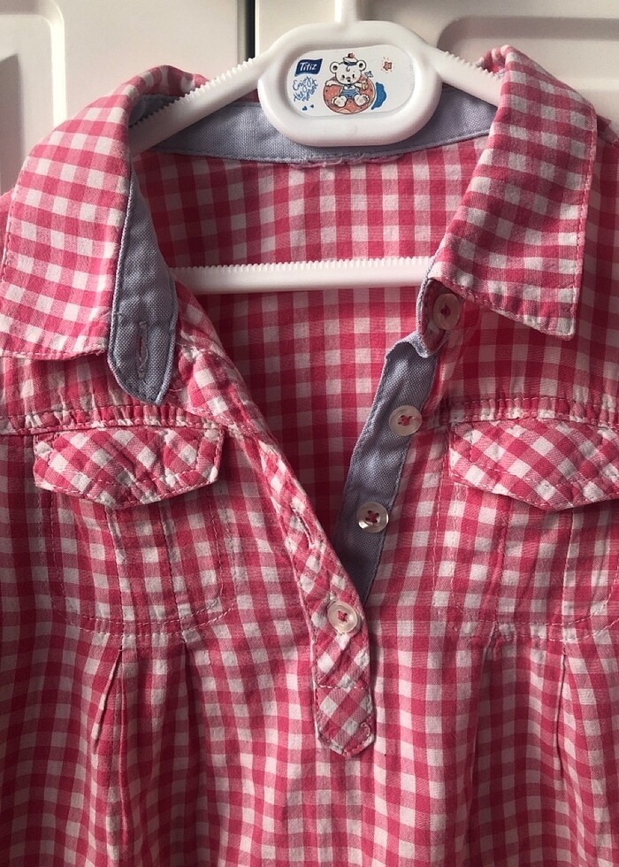 Kolları ayarlanabilir kareli gömlek - Görsel 2