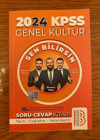 KPSS BENİM HOCAM SORU CEVAP KİTABI