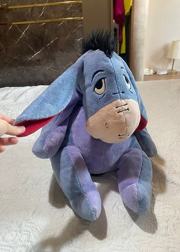 Büyük boy 64cm Mor ve mavi Sevimli Peluş eeyore Eşek