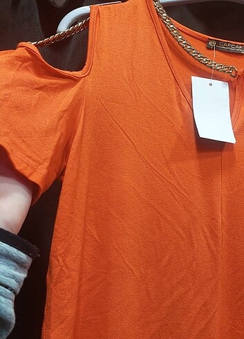 xl Beden turuncu Renk Kadın Bluz