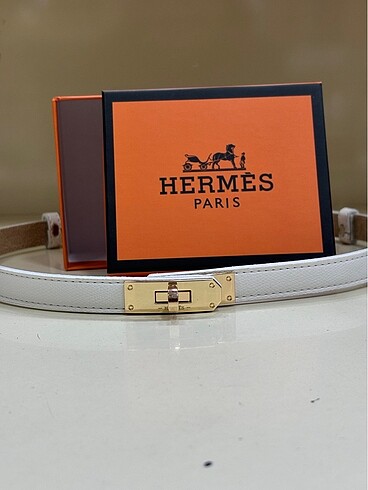  Beden beyaz Renk HERMES KELLY DERİ KEMER
