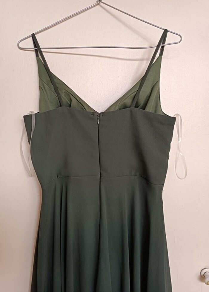 Haki şifon abiye - Görsel 2