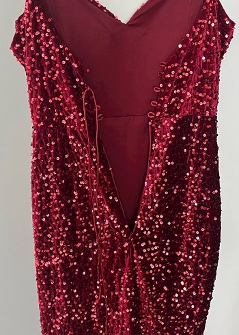 Gece elbisesi pullu abiye - Görsel 2