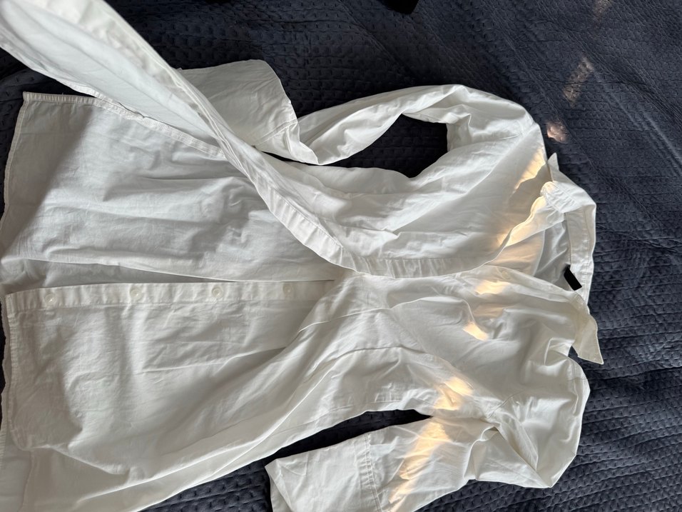 Beyaz Gömlek elbise - Görsel 5