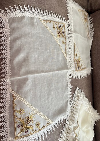 Bohem El İşçiliği Nakışlı Dantel Kenarlı Örtüler - Görsel 4
