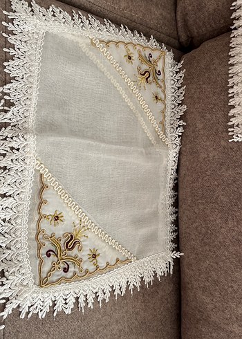 Bohem El İşçiliği Nakışlı Dantel Kenarlı Örtüler - Görsel 2