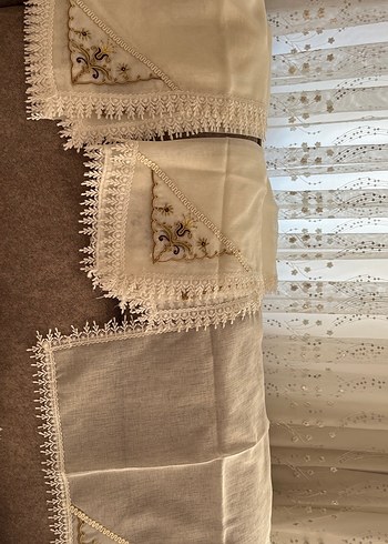 Bohem El İşçiliği Nakışlı Dantel Kenarlı Örtüler - Görsel 5