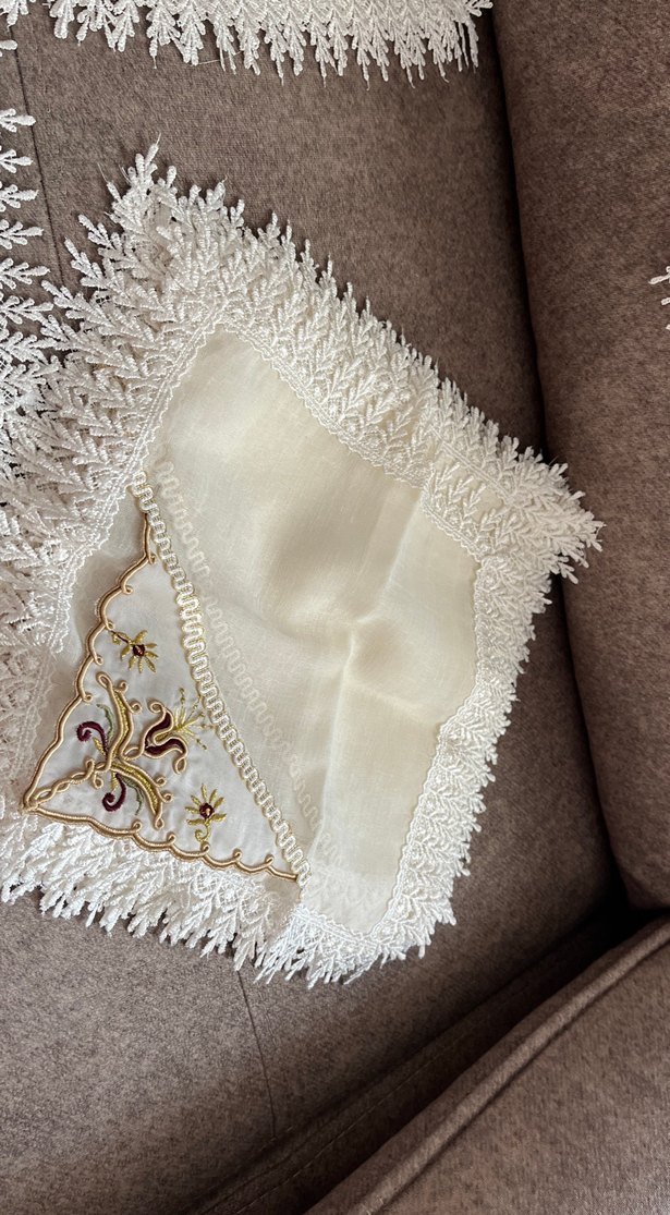 Bohem El İşçiliği Nakışlı Dantel Kenarlı Örtüler - Görsel 3