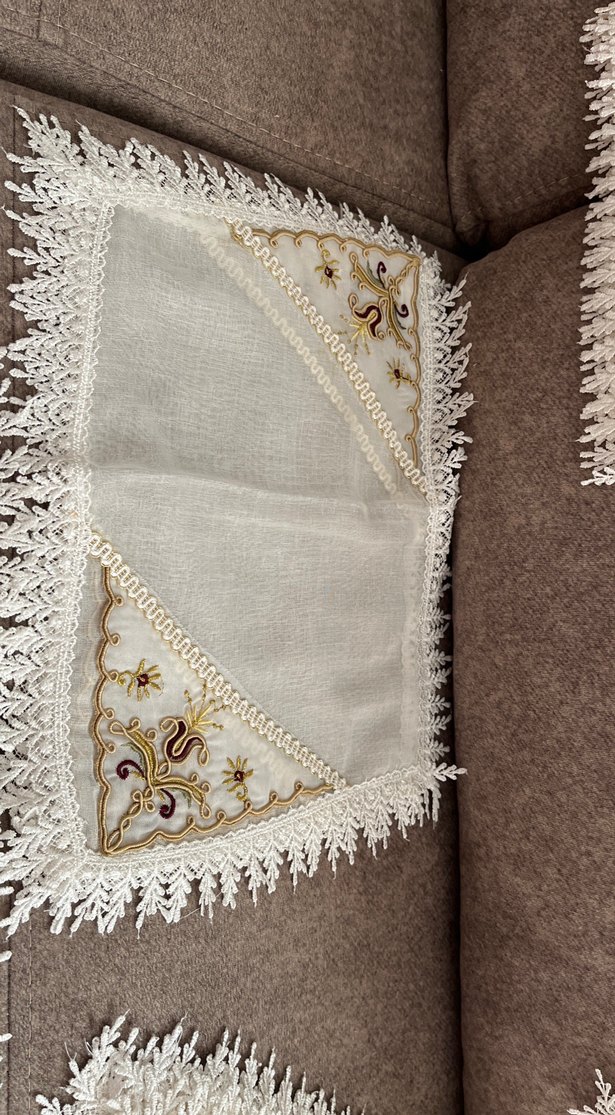 Bohem El İşçiliği Nakışlı Dantel Kenarlı Örtüler - Görsel 2