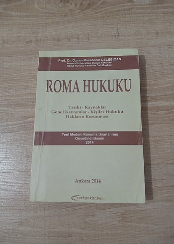 Roma Hukuku - Tarihi ve Genel Kavramlar Kitabı