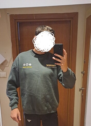 GRIMELANGE Oversize Yeşil Sweatshirt