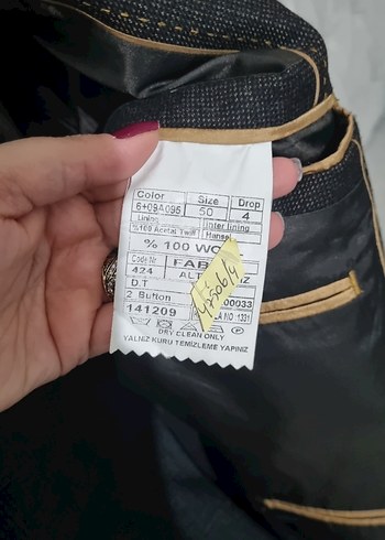 Düğmeli acı kahve Erkek Takım Elbise - Görsel 4