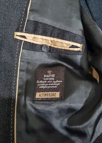 Düğmeli acı kahve Erkek Takım Elbise - Görsel 5