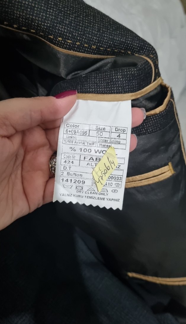 Düğmeli acı kahve Erkek Takım Elbise - Görsel 4