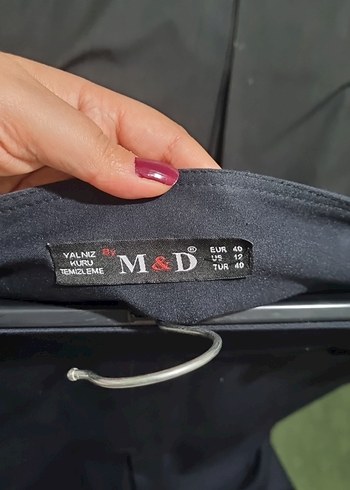 Kadın Lacivert Midi Etek - Görsel 3