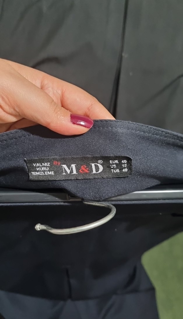 Kadın Lacivert Midi Etek - Görsel 3