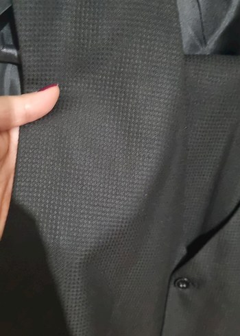 56 beden Siyah Erkek Klasik Kesim Takım Elbise - Görsel 4