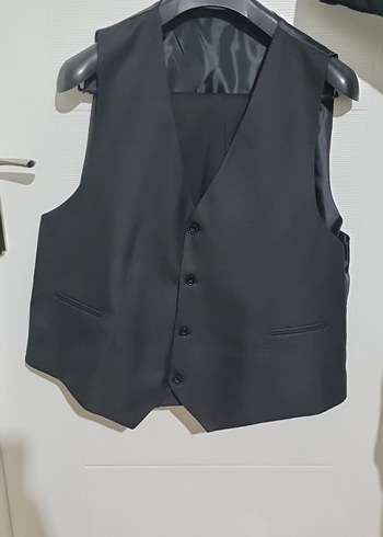 56 beden Siyah Erkek Klasik Kesim Takım Elbise - Görsel 3