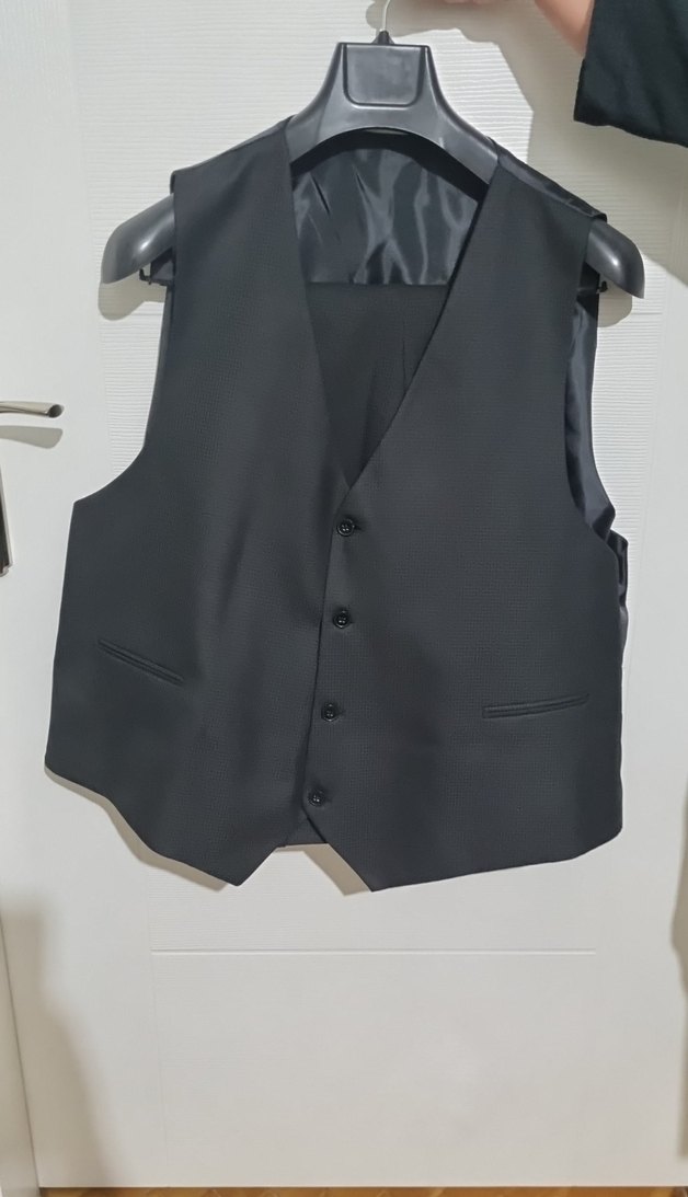 56 beden Siyah Erkek Klasik Kesim Takım Elbise - Görsel 3