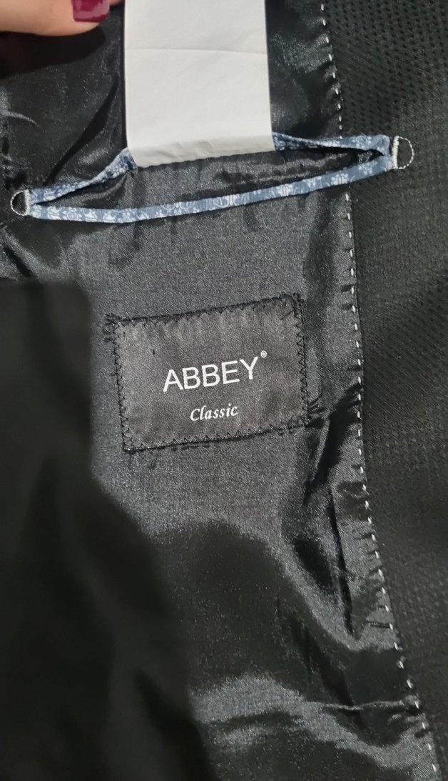 56 beden Siyah Erkek Klasik Kesim Takım Elbise - Görsel 5