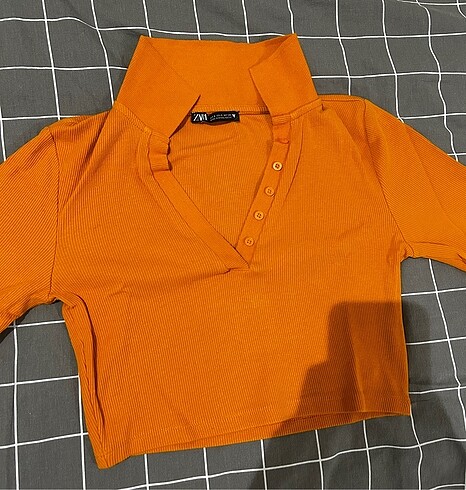Zara uzun kollu crop