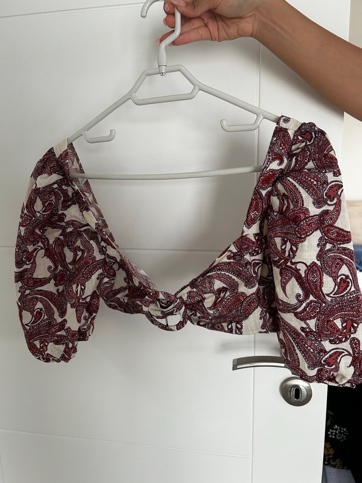 Bordo Desenli Bohem Mini Şort- takım - Görsel 2